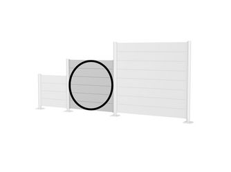 Wandpaneel für Sichtschutz ohne Acrylglas 150x135 silber- metallic 1450x1370x44mm