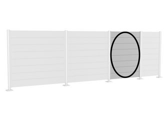 Wandpaneel für Sichtschutz ohne Acrylglas 150x180 silber- metallic 1450x1820x44mm