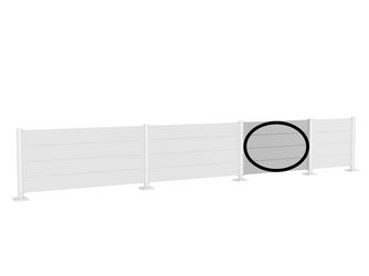 Wandpaneel für Sichtschutz ohne Acrylglas 150x90 silber- metallic 1450x910x44mm