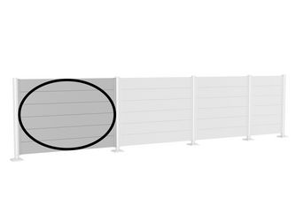Wandpaneel für Sichtschutz ohne Acrylglas 200x135 silber- metallic 1940x1370x44mm