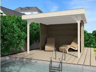 Wandset für Gartenlaube 657 Gr. 2, bestehend aus 2 halben Seitenwändenund einer Rückwand