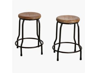 Warung Hocker Wood, iron