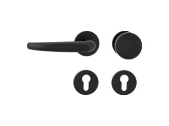 Wechselgarnitur ALDA Fast2Fix GK3 Rosetten rund Profilzylinder Graphitschwarz