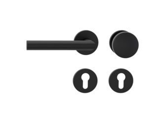 Wechselgarnitur LUCIA F2F Fast2Fix GK3 Rosetten rund Knopf R2 Graphitschwarz L