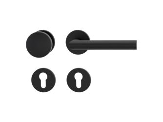 Wechselgarnitur LUCIA F2F Fast2Fix GK3 Rosetten rund Knopf R2 Graphitschwarz R