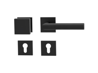 Wechselgarnitur VAYA 128 LUCIA Fast2Fix GK3 Rosetten eckig Profilzylinder Graphitschwarz