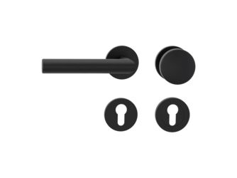 Wechselgarnitur VAYA 128 LUCIA Fast2Fix GK3 Rosetten rund Knopf R2 Graphitschwarz L