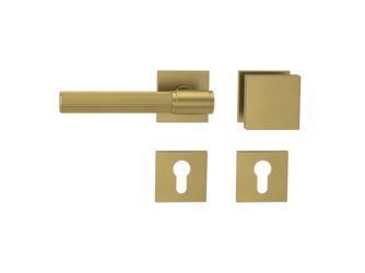 Wechselgarnitur VAYA 136 ARIS Fast2Fix Rosetten eckig Knopf SQUARE Gold ma. L