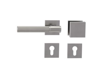 Wechselgarnitur VAYA 136 ARIS Fast2Fix Rosetten eckig Knopf SQUARE Samtgrau L