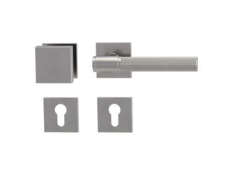 Wechselgarnitur VAYA 136 ARIS Fast2Fix Rosetten eckig Knopf SQUARE Samtgrau R