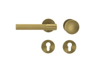 Wechselgarnitur VAYA 136 ARIS Fast2Fix Rosetten rund Knopf R2 Gold ma. L