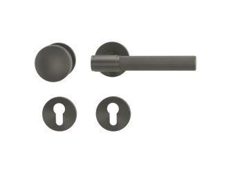 Wechselgarnitur VAYA 136 ARIS Fast2Fix Rosetten rund Knopf R2 Kaschmirgrau L