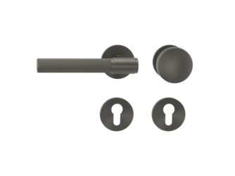 Wechselgarnitur VAYA 136 ARIS Fast2Fix Rosetten rund Knopf R2 Kaschmirgrau R