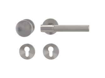 Wechselgarnitur VAYA 136 ARIS Fast2Fix Rosetten rund Knopf R2 Samtgrau R