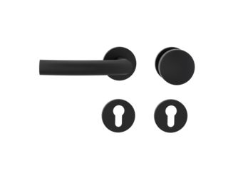 Wechselgarnitur VAYA 178 LORITA Fast2Fix Rosetten rund Knopf R2 Graphitschwarz L