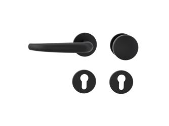 Wechselgarnitur VAYA 194 ALDA Fast2Fix GK3 Rosetten rund Knopf R2 Graphitschwarz L