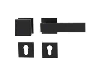 Wechselgarnitur VAYA 200 CUBICO Fast2Fix Rosetten eckig Knopf SQUARE Graphitschwarz R