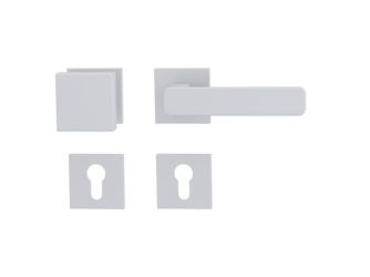 Wechselgarnitur VAYA 265 MINIMAL MODERN Fast2Fix Rosetten eckig Knopf SQUARE Seidenweiß R