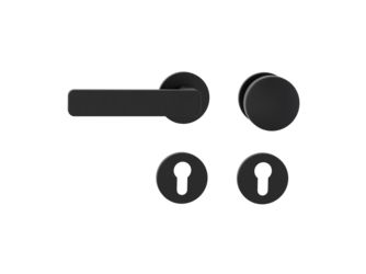 Wechselgarnitur VAYA 265 MINIMAL MODERN Fast2Fix Rosetten rund Knopf R2 Graphitschwarz L