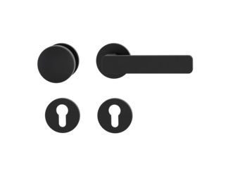 Wechselgarnitur VAYA 265 MINIMAL MODERN Fast2Fix Rosetten rund Knopf R2 Graphitschwarz R