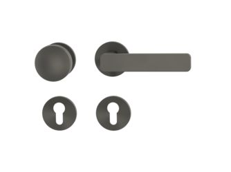 Wechselgarnitur VAYA 265 MINIMAL MODERN Fast2Fix Rosetten rund Knopf R2 Kaschmirgrau R