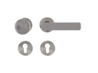 Wechselgarnitur VAYA 265 MINIMAL MODERN Fast2Fix Rosetten rund Knopf R2 Samtgrau R