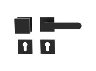 Wechselgarnitur VAYA 291 AVUS Fast2Fix Rosetten eckig Knopf SQUARE Graphitschwarz R