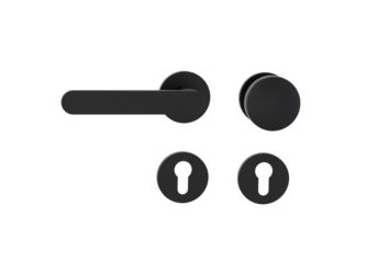 Wechselgarnitur VAYA 291 AVUS Fast2Fix Rosetten rund Knopf R2 Graphitschwarz L