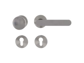 Wechselgarnitur VAYA 291 AVUS Fast2Fix Rosetten rund Knopf R2 Samtgrau R