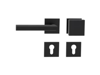 Wechselgarnitur VAYA basic 195 LUCIA Fast2Fix GK3 Rosetten eckig Profilzylinder Graphitschwarz L
