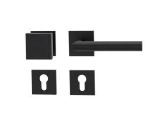 Wechselgarnitur VAYA basic 195 LUCIA Fast2Fix GK3 Rosetten eckig Profilzylinder Graphitschwarz R