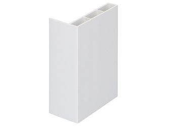 Winkelprofil 80x30x15mm Hohlkammer Weiß 600cm