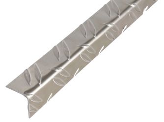 Winkelprofil, Riffel-Prägung, gleichsch., Alu blank, LxBxH 1000x29,5x29,5mm Winkelprofil, Riffel-Prägung, gleichsch., Alu blank, LxBxH 1000x29,5x29,5mm