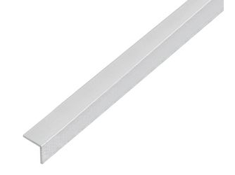 Winkelprofil, selbstk.gleichsch, Alu, kugelgestrahlt silber, LxBxHxS 1000x15x15x1mm