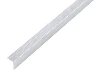 Winkelprofil, selbstkl.gleichsch.Alu, edelstahldesign, hl, LxBxHxS 1000x20x20x1mm Winkelprofil, selbstkl.gleichsch.Alu, edelstahldesign, hl, LxBxHxS 1000x20x20x1mm