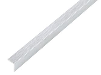 Winkelprofil, selbstkl.gleichsch.Alu, edelstahldesign, hl, LxBxHxS 2000x25x25x1mm Winkelprofil, selbstkl.gleichsch.Alu, edelstahldesign, hl, LxBxHxS 2000x25x25x1mm