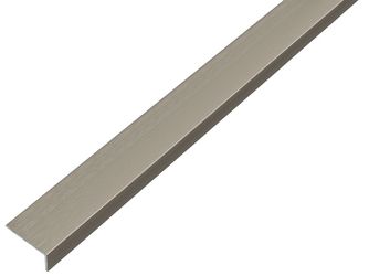 Winkelprofil, selbstkl.ungleichsch.Alu, edelstahldesign, dkl, LxBxHxS 1000x20x10x1mm Winkelprofil, selbstkl.ungleichsch.Alu, edelstahldesign, dkl, LxBxHxS 1000x20x10x1mm