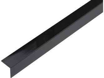 Winkelprofil, selbstklebend, gleichsch., PVC schw.glänz.LxBxHxS 2600x20x20x1,5mm Winkelprofil, selbstklebend, gleichsch., PVC schw.glänz.LxBxHxS 2600x20x20x1,5mm