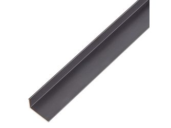 Winkelprofil, ungleichsch., Alu schwarz elox., LxBxHxS 2000x20x10x1,0mm