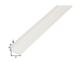Winkelprofil, ungleichsch., PVC weiß, LxBxHxS 2000x30x20x3mm Winkelprofil, ungleichsch., PVC weiß, LxBxHxS 2000x30x20x3mm