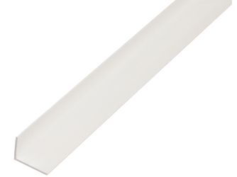 Winkelprofil, ungleichsch., PVC weiß, LxBxHxS 2000x40x10x2mm Winkelprofil, ungleichsch., PVC weiß, LxBxHxS 2000x40x10x2mm