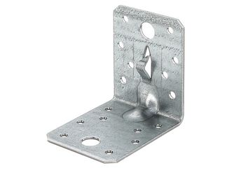 Winkelverbinder m.Sicke, Fixierkralle z.Einschlagen, sendz.vz., TxHxB 70x70x55mm Winkelverbinder m.Sicke, Fixierkralle z.Einschlagen, sendz.vz., TxHxB 70x70x55mm
