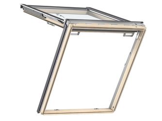 Wohn- und Ausstiegsfenster GTL SK08 3384 ENERGIE, 114x140, Holz klar Titanzink