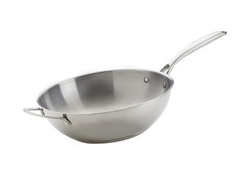 Wok aus Edelstahl, Ø 30cm