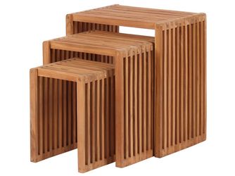 Woodie Beistelltisch 3er Set eckig