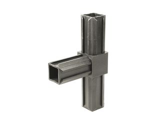 XD-Rohrverbinder T-Stück, Kst. schwarz, für Stärke 20x20x1,5mm