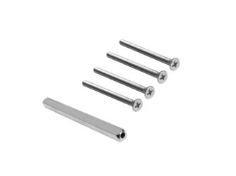 Z1332 SET60, 4 St. M4x60 Montageschraube 60mm für 3teilige Rosette + 8mm Vierkantstift Z1100 120. Z1332 SET60, 4 St. M4x60 Montageschraube 60mm für 3teilige Rosette + 8mm Vierkantstift Z1100 120.