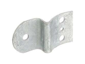 Zaun-Riegelbeschlag, f.Pfosten u.Halbrund- Zaunr.Ø80mm, feuerverzinkt, LxB40x78mm Zaun-Riegelbeschlag, f.Pfosten u.Halbrund- Zaunr.Ø80mm, feuerverzinkt, LxB40x78mm