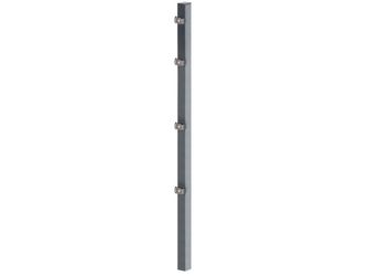 Zaunpfosten, inkl.Klemmlasche, Bohrabst:400mm, vz, anth., 60x40mm, Zub.im Pfosten Zaunpfosten, inkl.Klemmlasche, Bohrabst:400mm, vz, anth., 60x40mm, Zub.im Pfosten