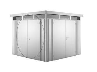 Zusätzliche Doppeltür silber- metallic HighLine, Panorama 1550x40x1820mm